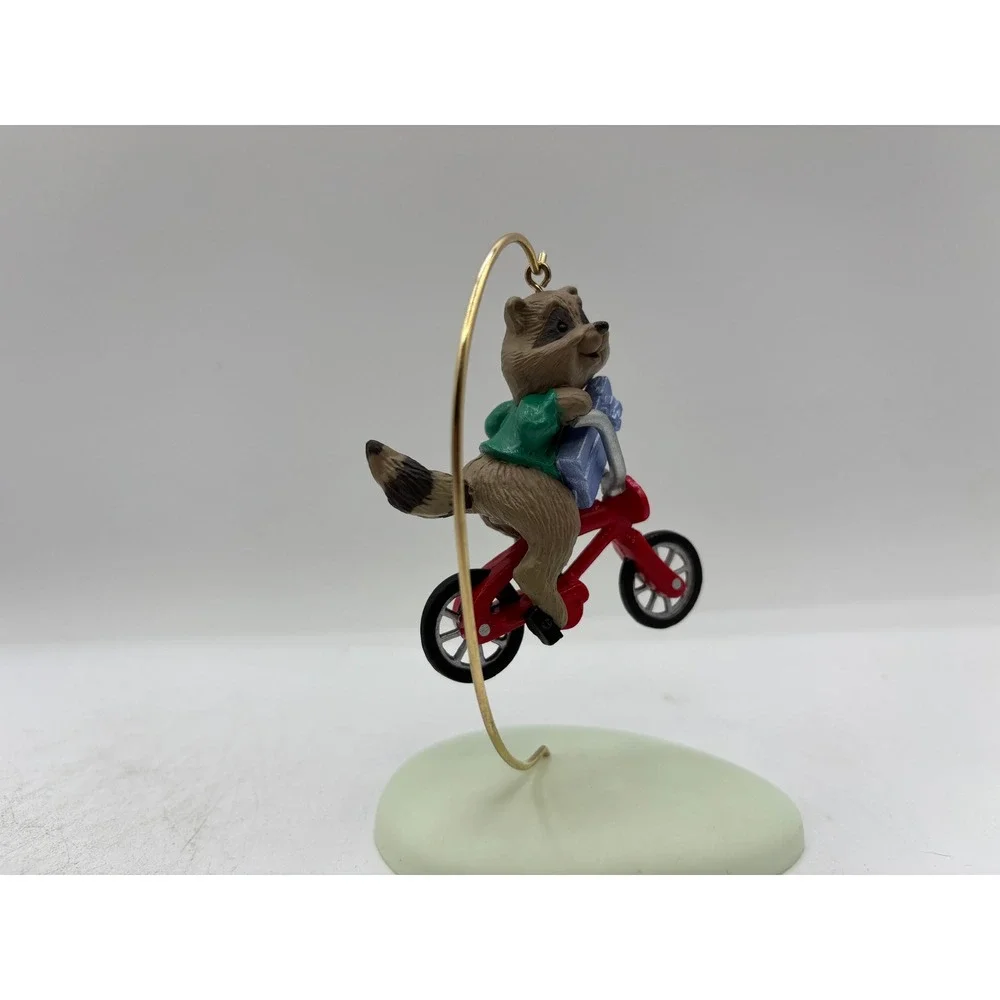 Hallmark Keepsake Dated 1987 Vintage Raccoon Biker Handcrafted Ornament